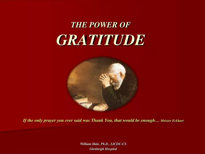 the power of gratitude