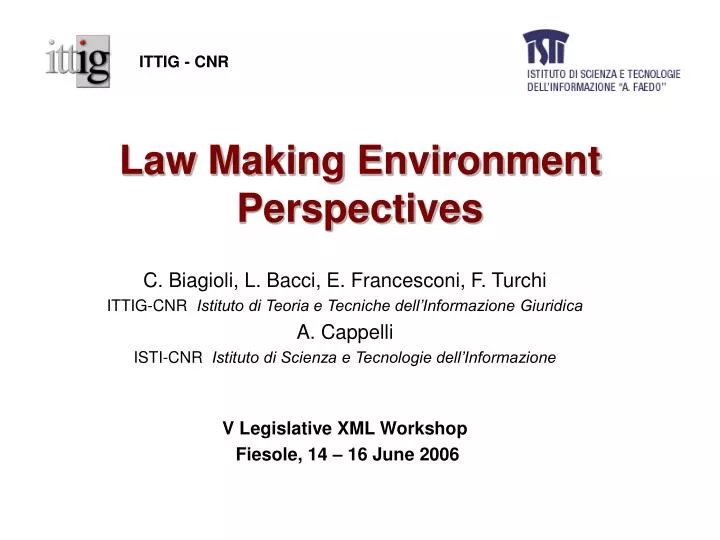 law making environment perspectives