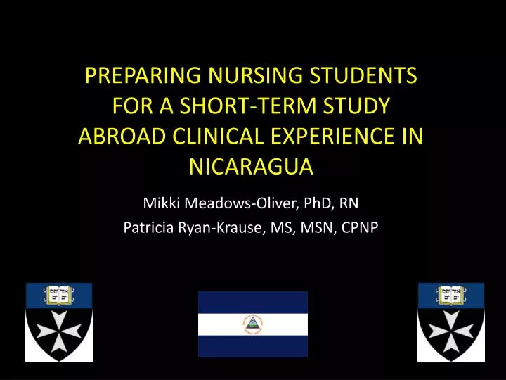 preparing nursing students for a short term study abroad clinical experience in nicaragua