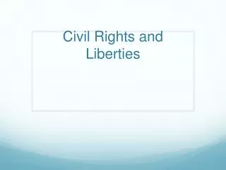 civil rights and liberties