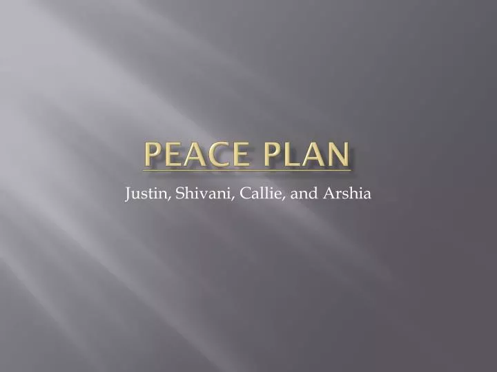 peace plan