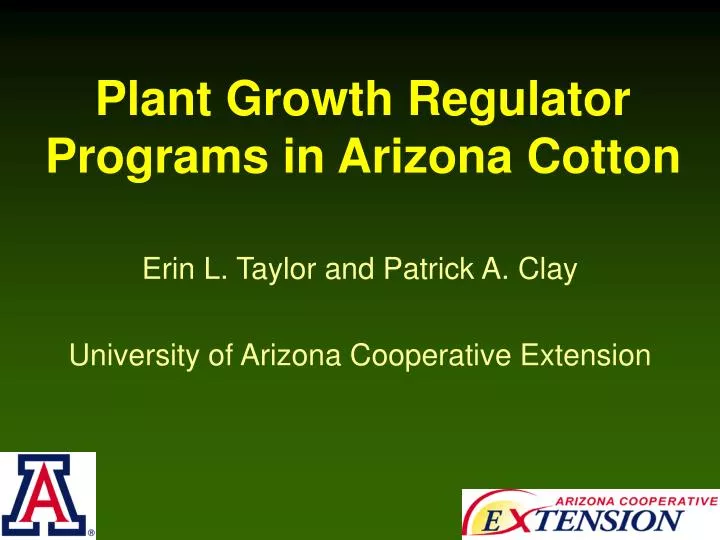 plant growth regulator programs in arizona cotton