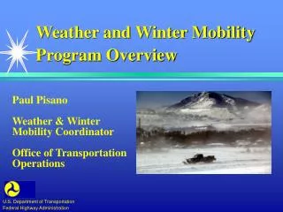 Weather and Winter Mobility Program Overview