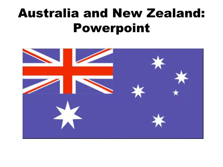 australia and new zealand powerpoint
