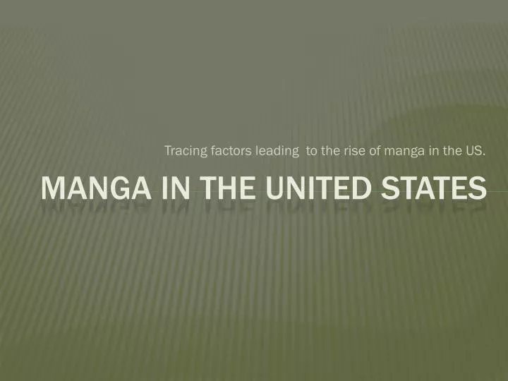 manga in the united states