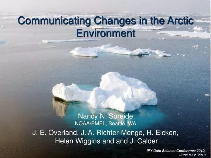 communicating changes in the arctic environment