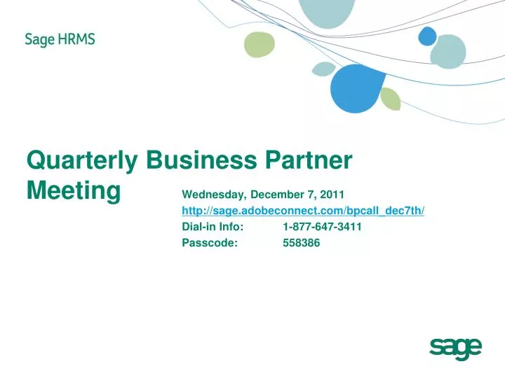 quarterly business partner meeting