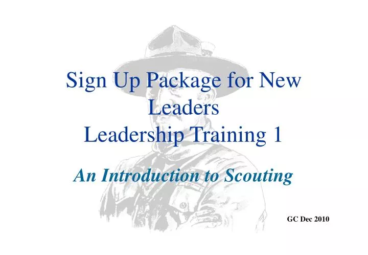 sign up package for new leaders leadership training 1
