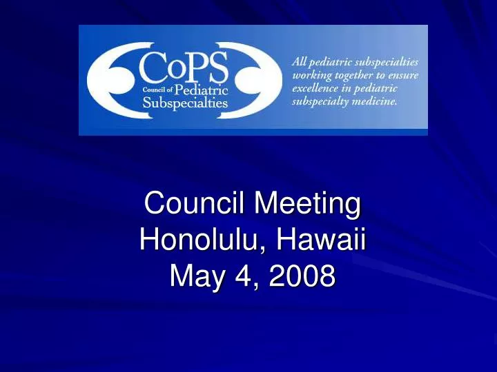 council meeting honolulu hawaii may 4 2008