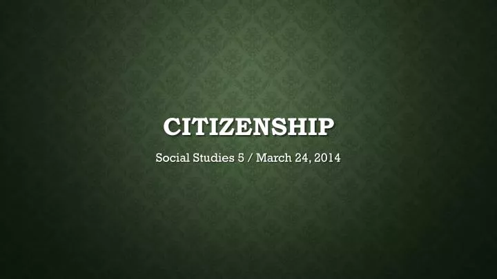 citizenship