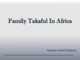 Family Takaful In Africa