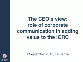 Role of corporate communication