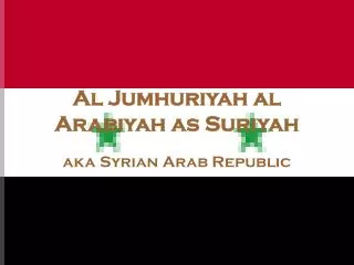 Al Jumhuriyah al Arabiyah as Suriyah
