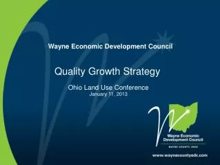 Wayne Economic Development Council Quality Growth Strategy