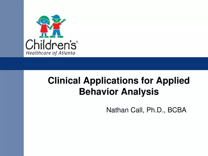 clinical applications for applied behavior analysis