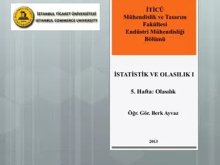 stat st k ve olasilik i