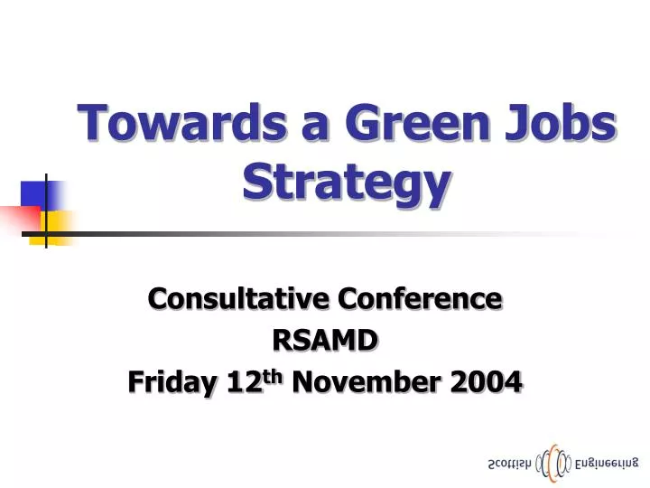 towards a green jobs strategy