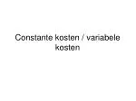 Constante kosten / variabele kosten - slide 1