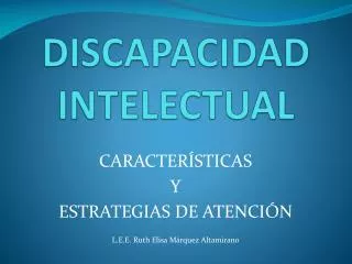 discapacidad intelectual