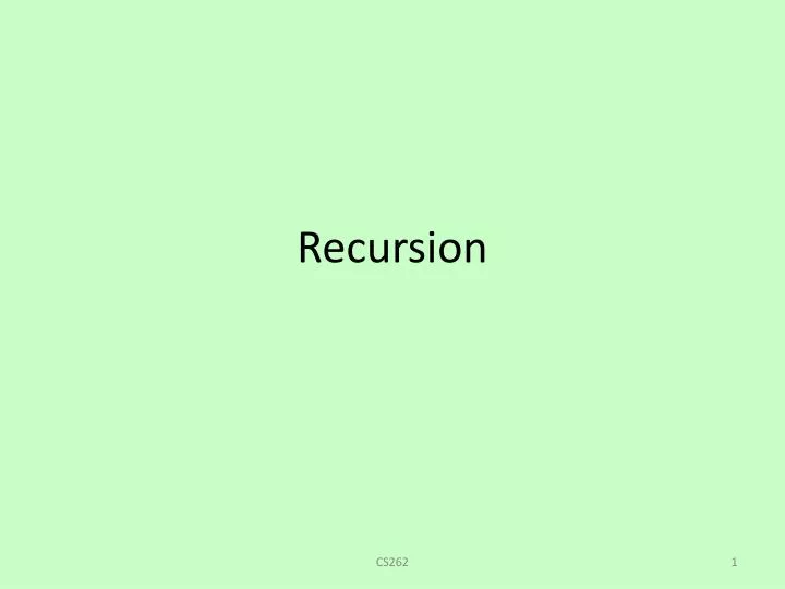 recursion