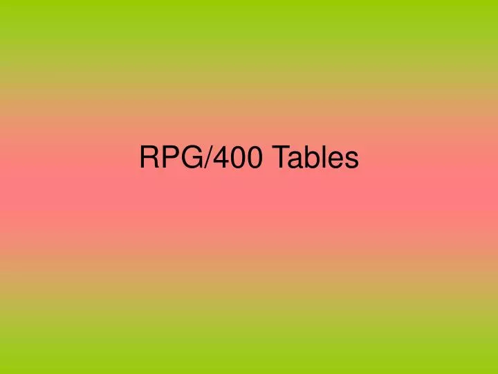 rpg 400 tables