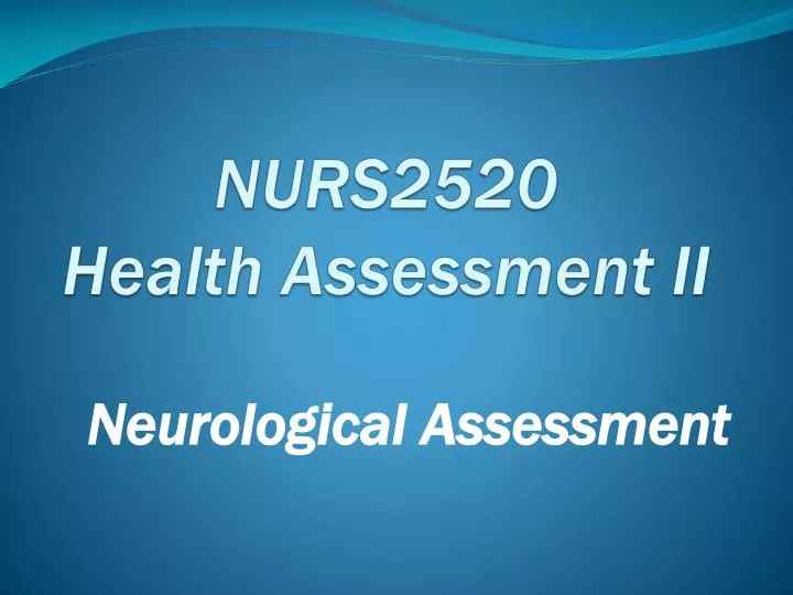 nurs2520 health assessment ii