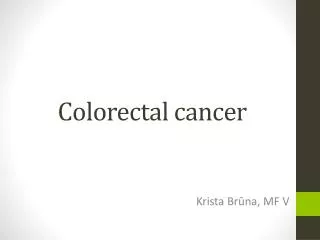 Colorectal cancer