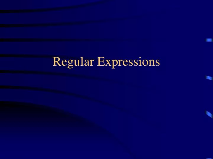 regular expressions