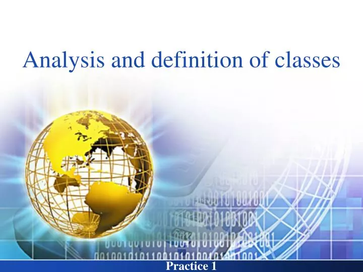 analysis and definition of classes