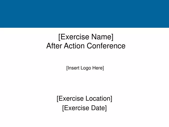 exercise name after action conference