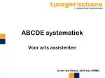 ABCDE systematiek - slide 1