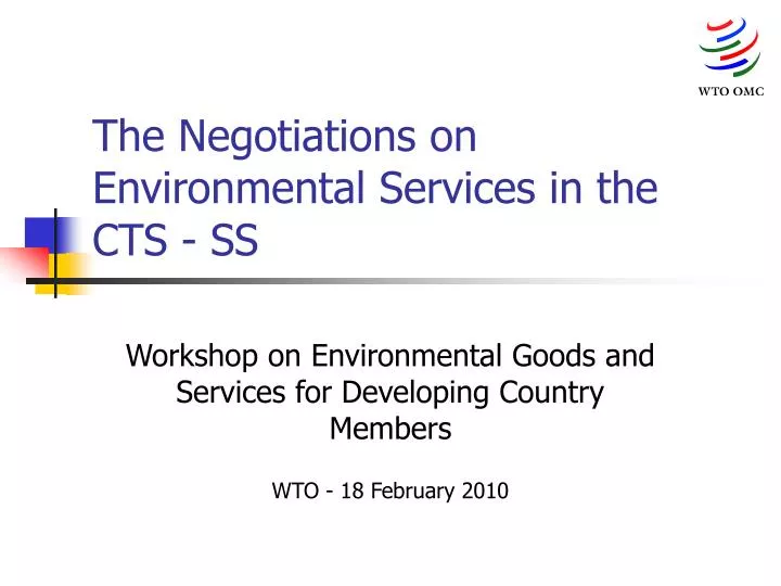 the negotiations on environmental services in the cts ss