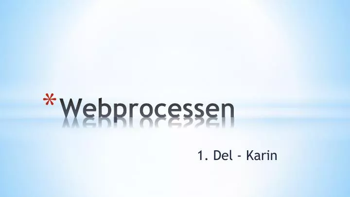 webprocessen