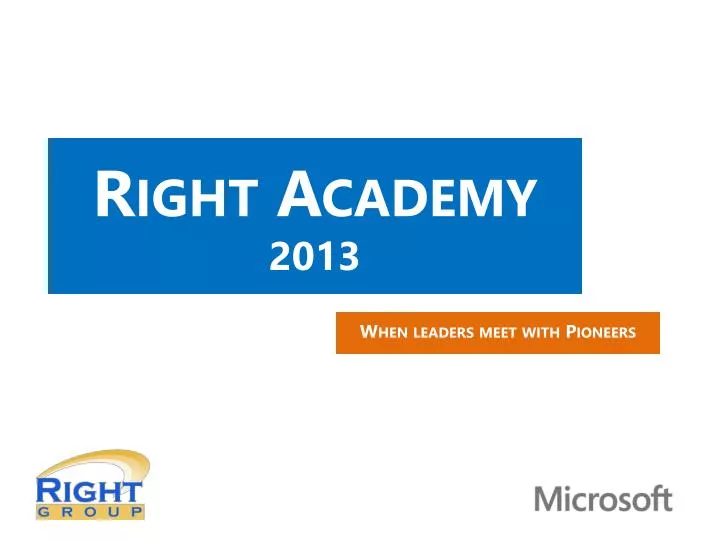 right academy 2013