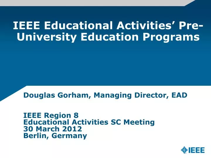 ieee educational activities pre university education programs