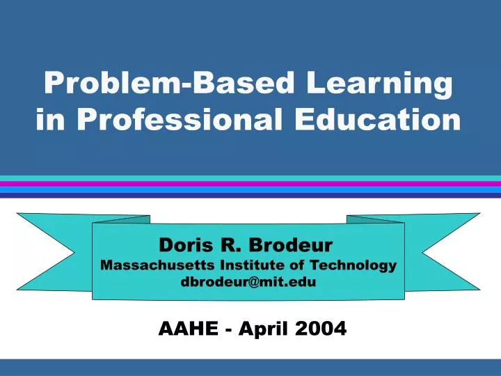 problem based learning in professional education