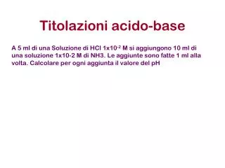 titolazioni acido base