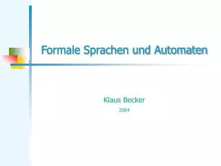 formale sprachen und automaten