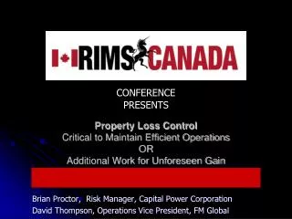 Brian Proctor, Risk Manager, Capital Power Corporation