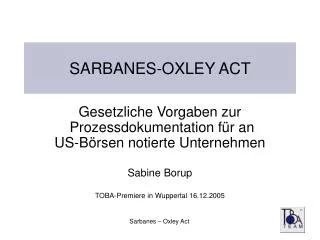 sarbanes oxley act