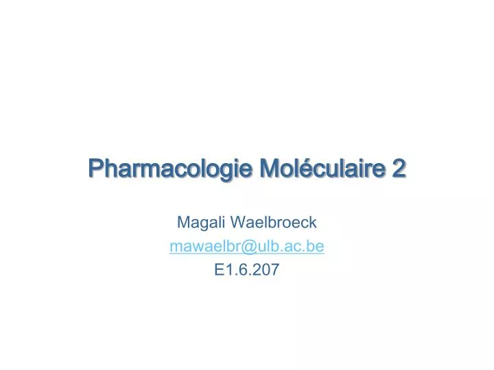 pharmacologie mol culaire 2