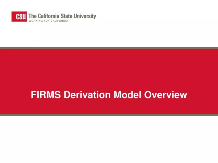 firms derivation model overview
