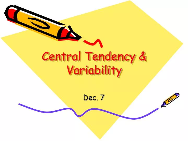 central tendency variability