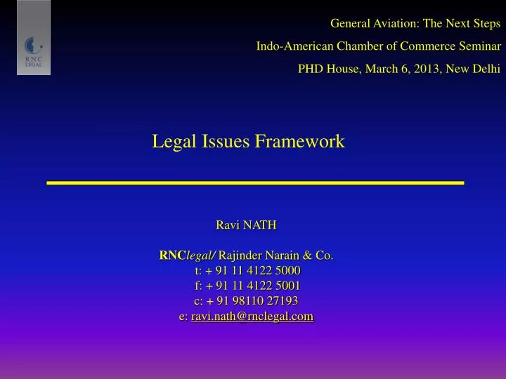 legal issues framework