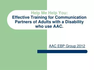 AAC EBP Group 2012