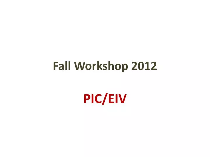 fall workshop 2012