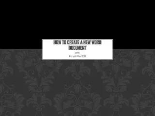 how to create a new word document