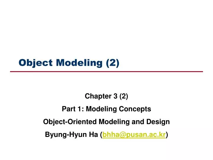 object modeling 2