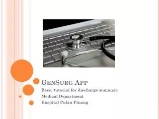 GenSurg App