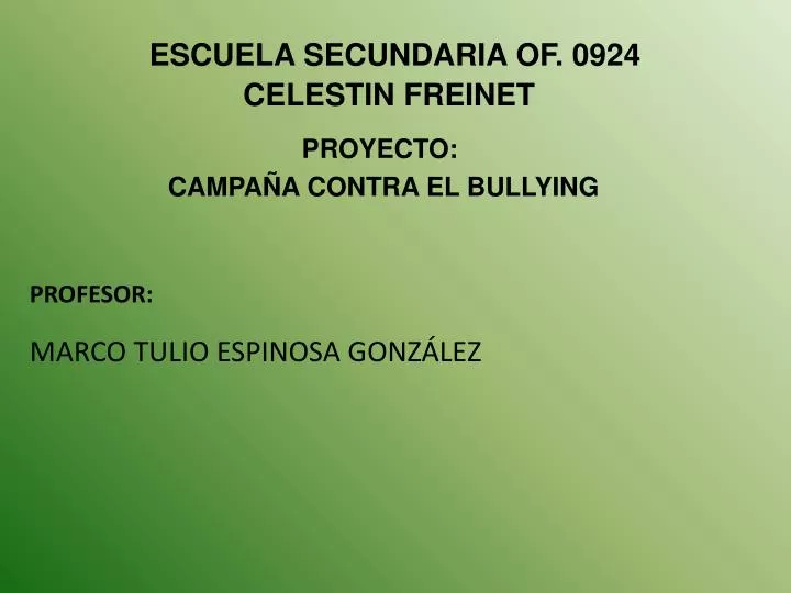 escuela secundaria of 0924 celestin freinet